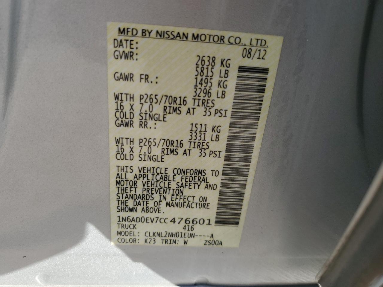 Nissan Frontier S Image 3