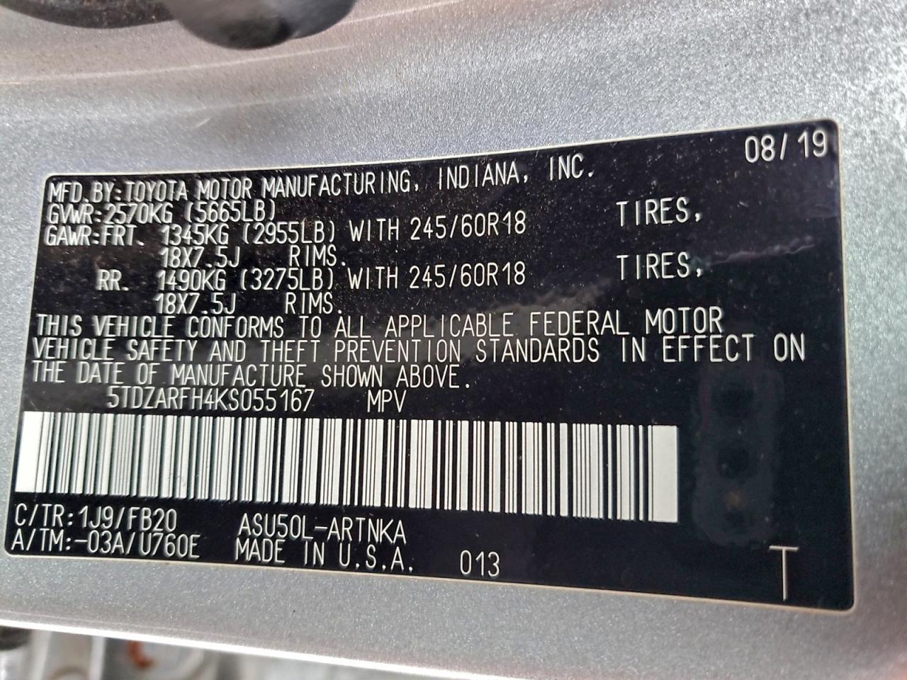 Toyota Highlander Le Image 7