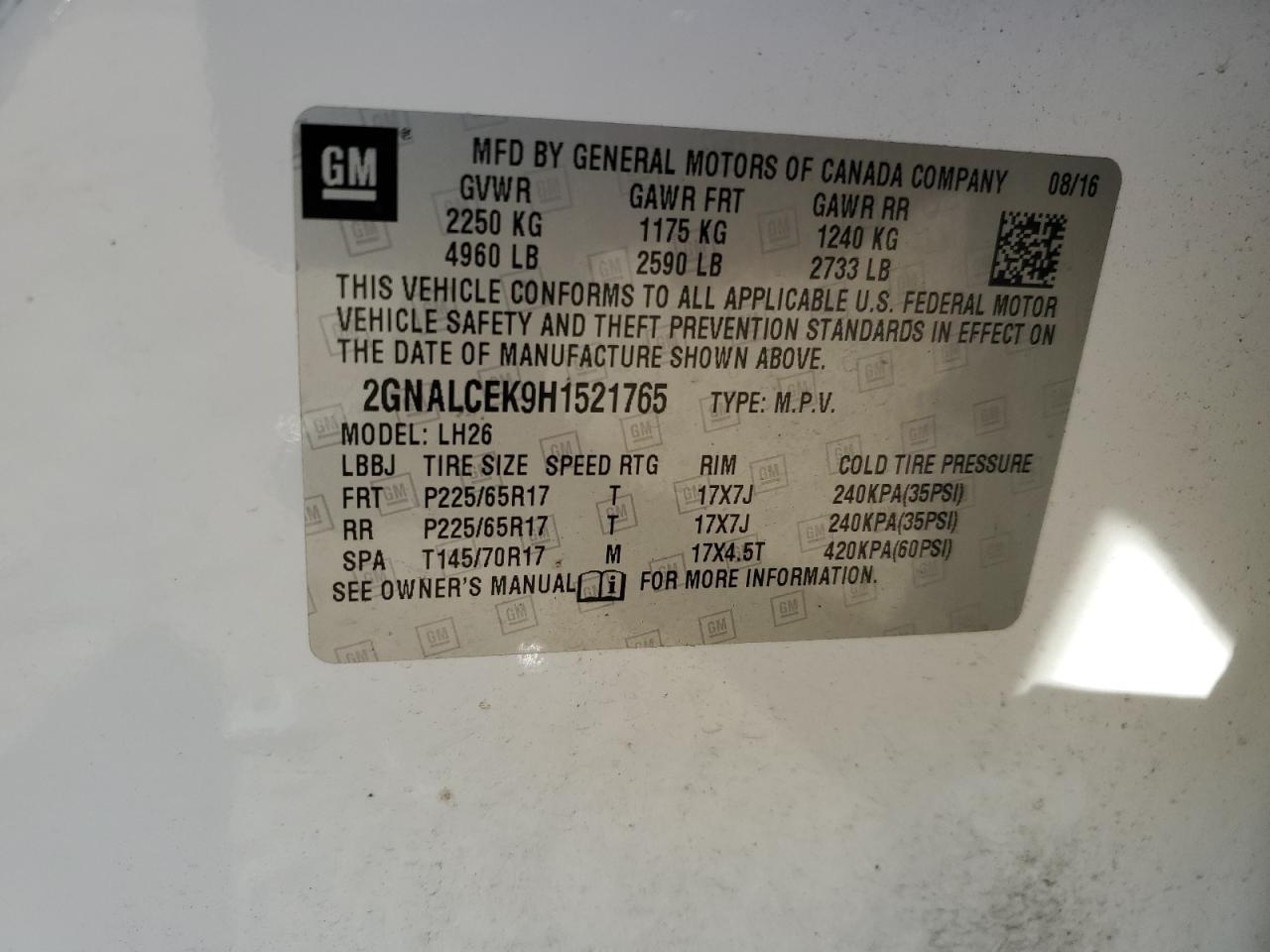 Chevrolet Equinox Lt Image 12