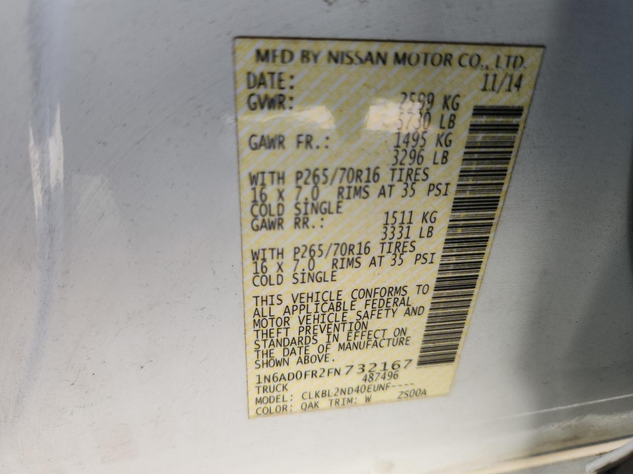 Nissan Frontier Sv Image 9