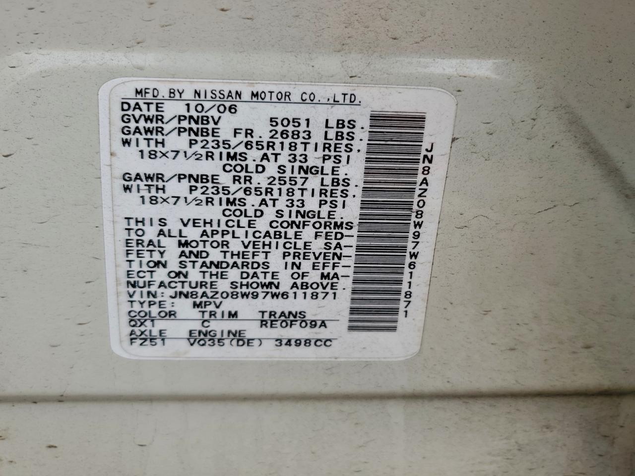 Nissan Murano Sl Image 13