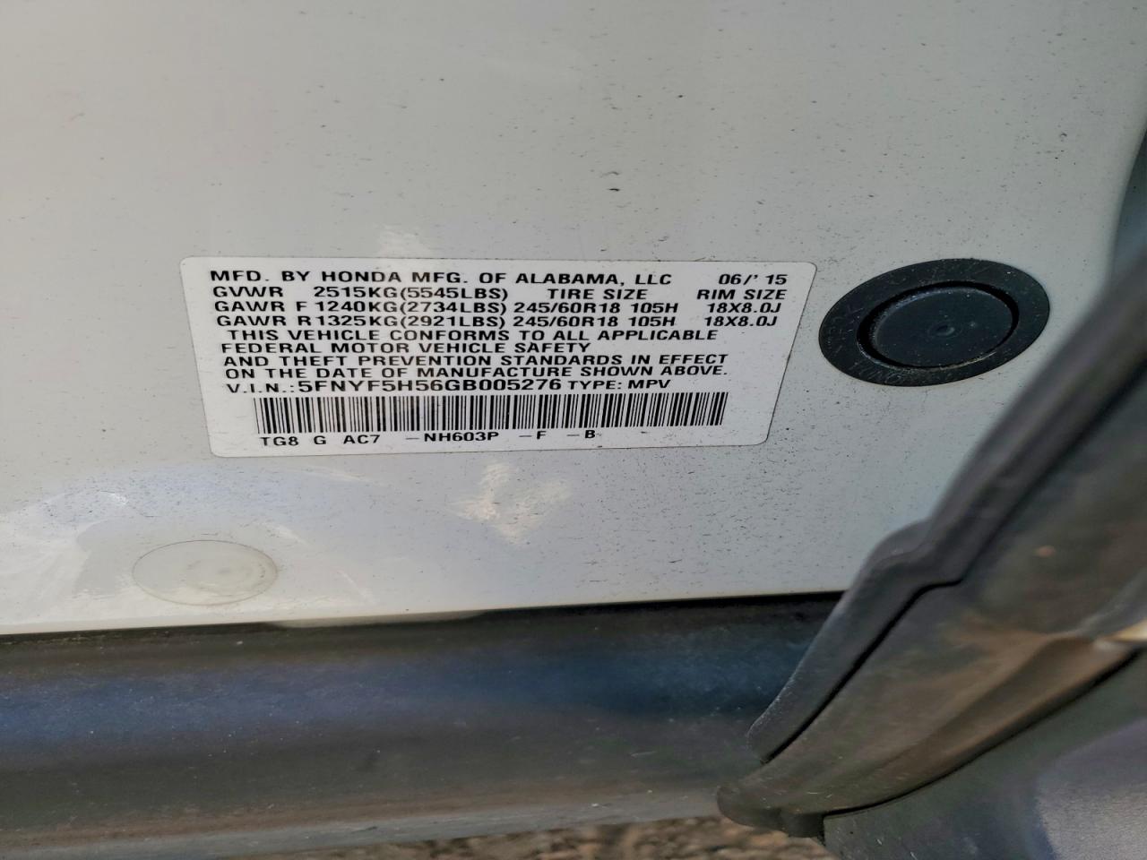 Honda Pilot Exl Image 12