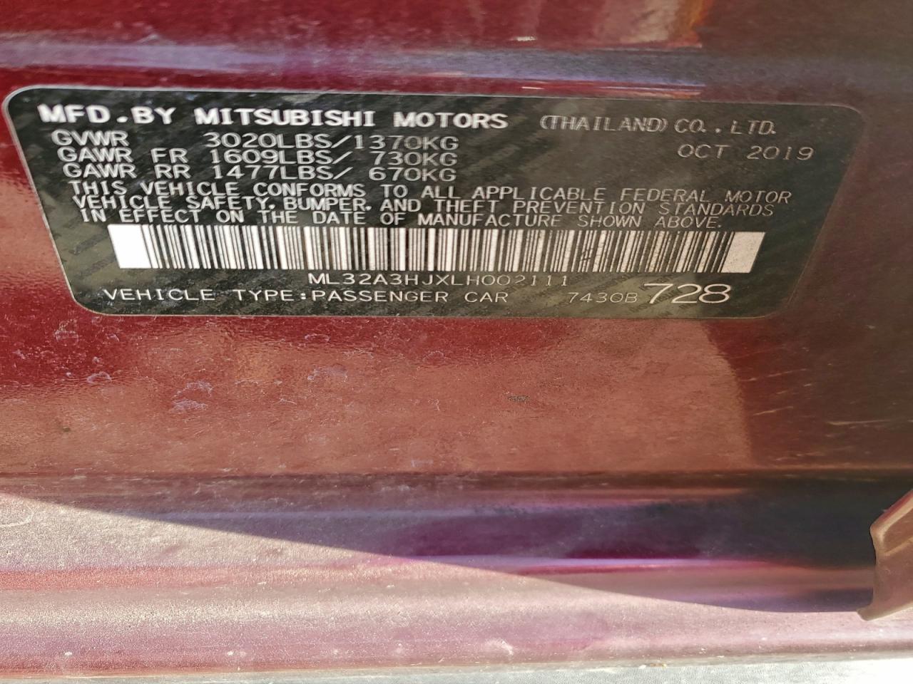 Mitsubishi Mirage Es Image 12