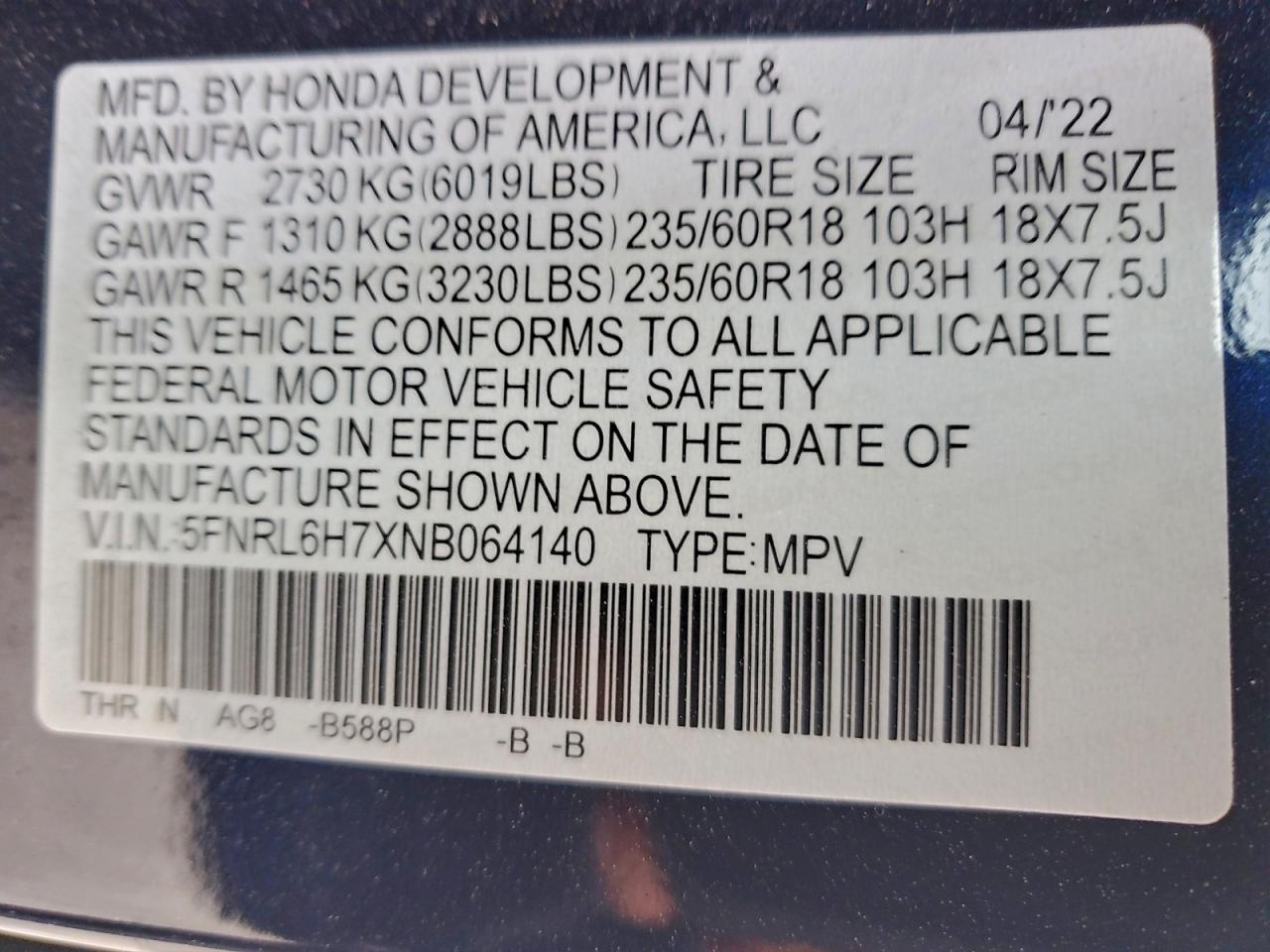 Honda Odyssey Exl Image 6