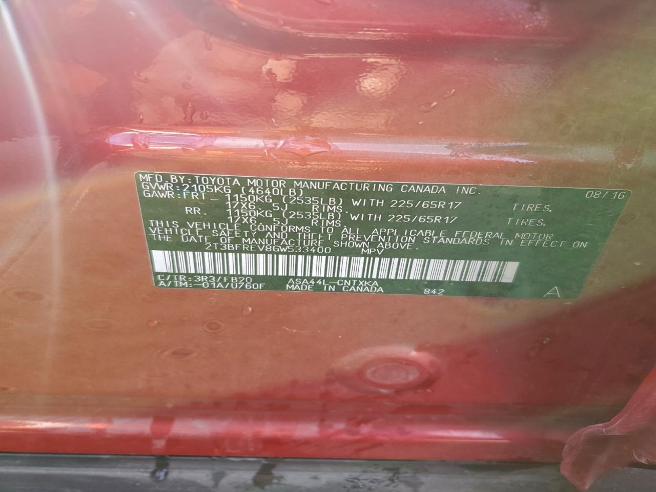 Toyota RAV4 Le Image 4